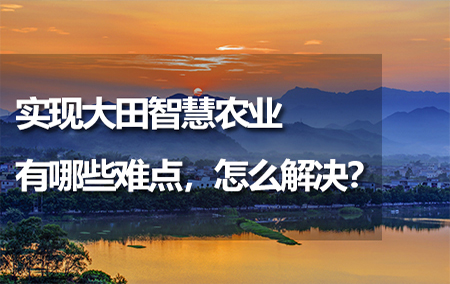 實(shí)現(xiàn)大田智慧農(nóng)業(yè)有哪些難點(diǎn)，怎么解決？